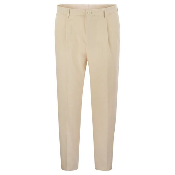 Tagliatore Men Stretch Cotton-Blend Trousers